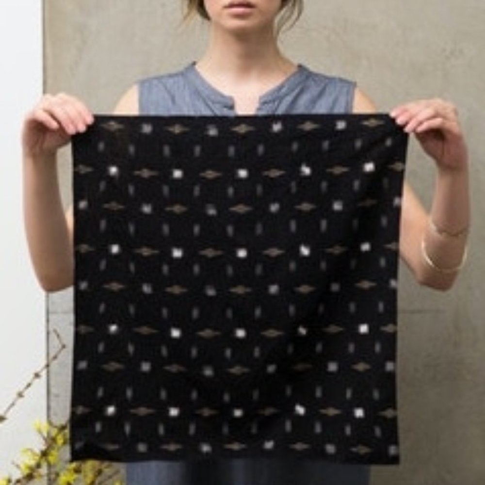esby apparel | black ikat bandana